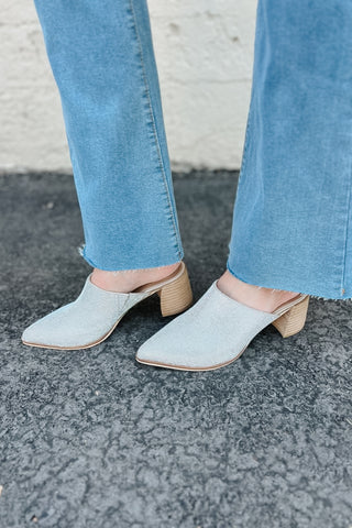 Stephanie Champagne Mules