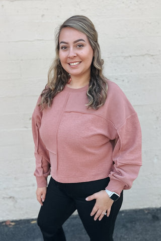 Seams Easy Sweater / Mauve