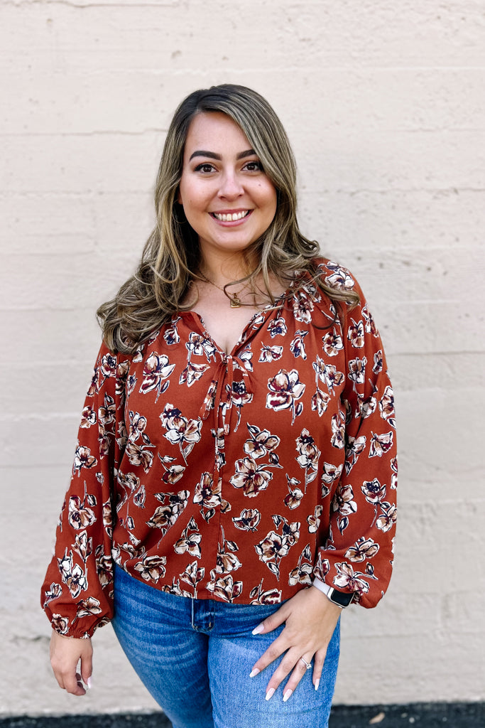 Floral Gathering Blouse