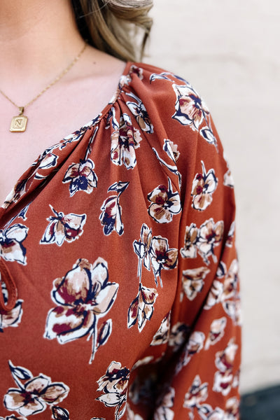 Floral Gathering Blouse