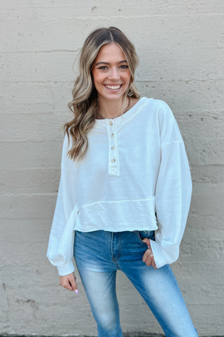 After Hours Cropped Henley