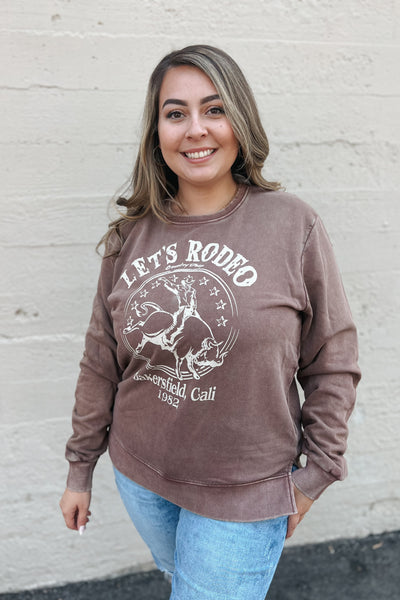 Let's Rodeo Bako Sweatshirt in Acid Brown