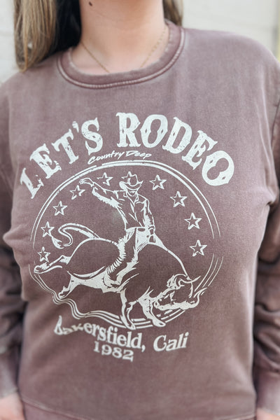 Let's Rodeo Bako Sweatshirt in Acid Brown