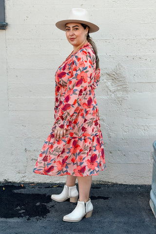 Pomegranate Ginger Floral Dress