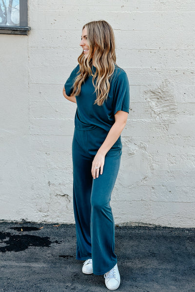 Cali Cupro Top / Teal
