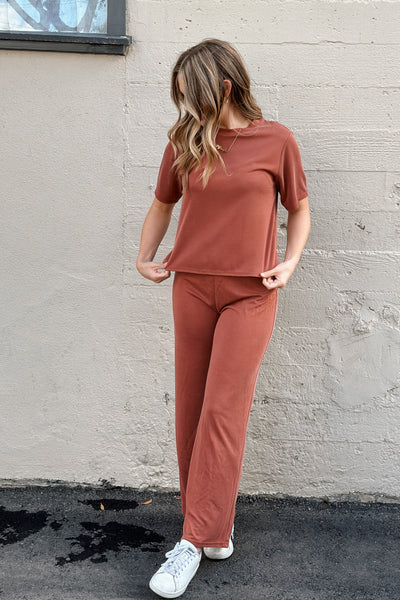 Cali Cupro Top / Rust