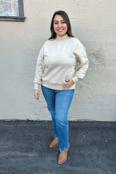 Terry Mock Neck Top