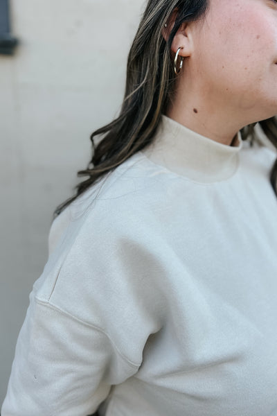 Terry Mock Neck Top