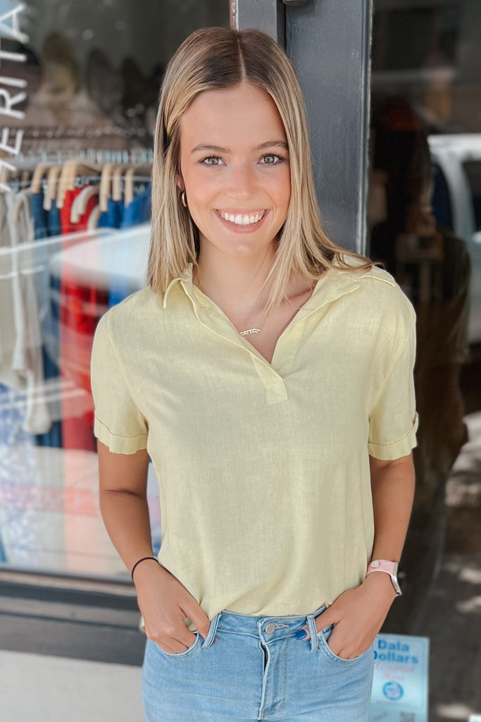 Lena Top / Dusty Yellow *final sale*
