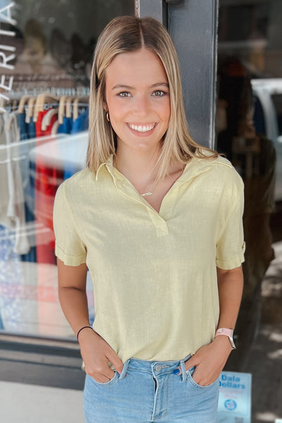 Lena Top / Dusty Yellow *final sale*