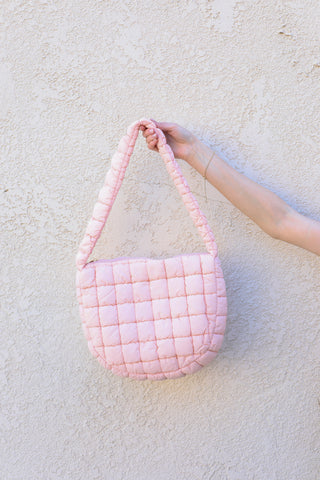 Baby Pink Puffer Sling Bag