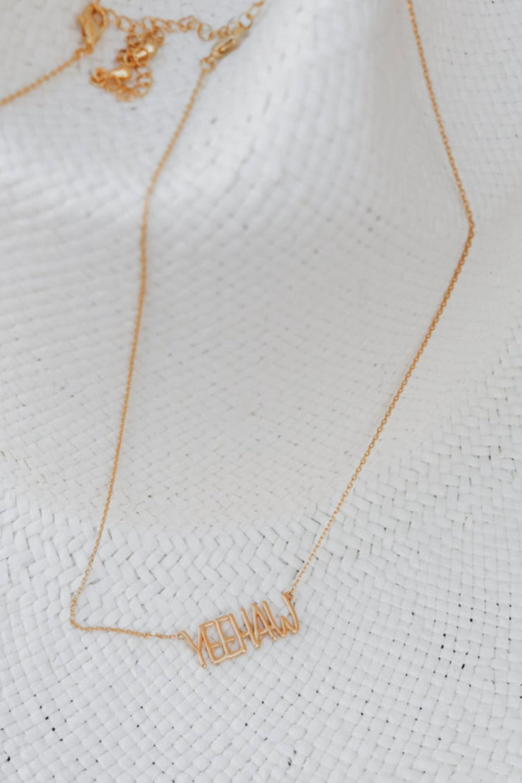 Yeehaw Message Necklace