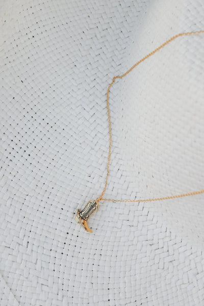 Rodeo Boot Message Necklace