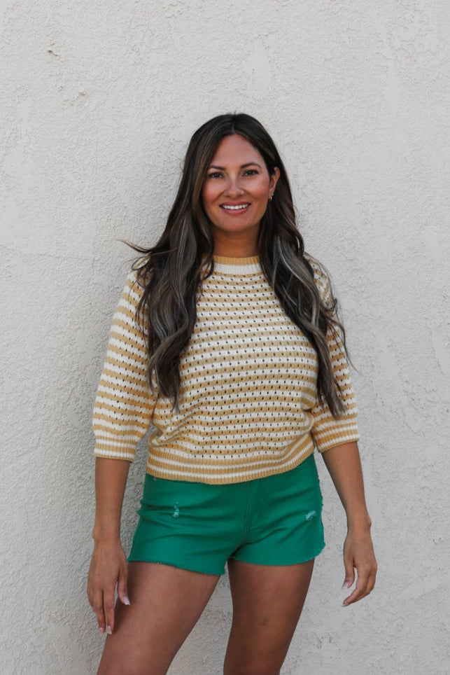 Golden Sunset Knit Top