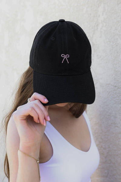 Rhinestone Bow Hat