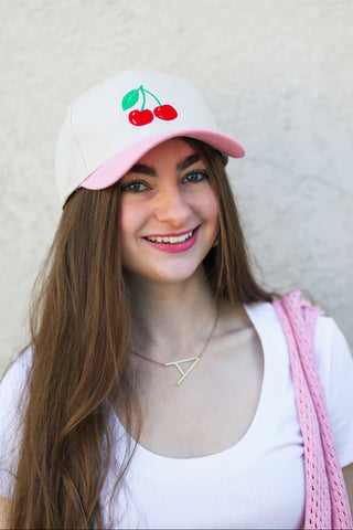 Sweet Cherry Embroidered Hat (3 Colors)