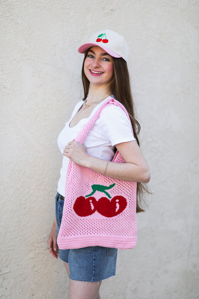 Sweet Cherry Mesh Tote