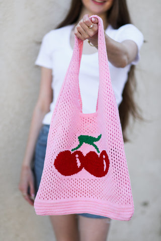 Sweet Cherry Mesh Tote