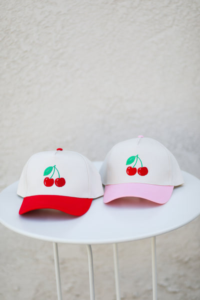 Sweet Cherry Embroidered Hat (3 Colors)