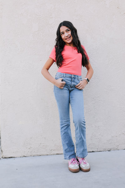 With The Crew Basic Tee / Firebird Coral