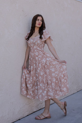 Golden Bluffs Floral Dress