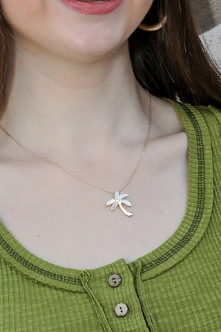 Pearly Palm Tree Necklace