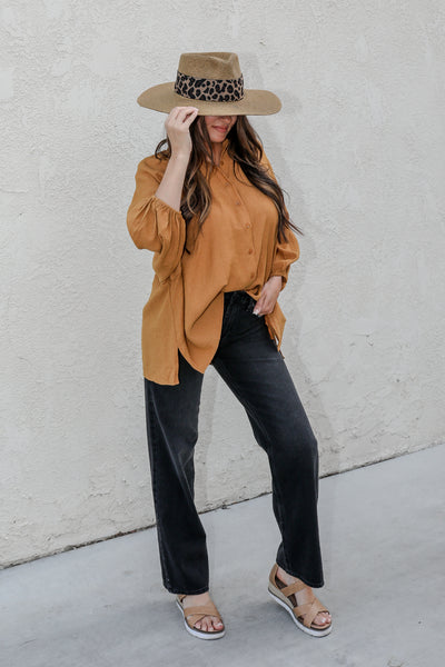 Gibson Dolman Blouse / Toffee
