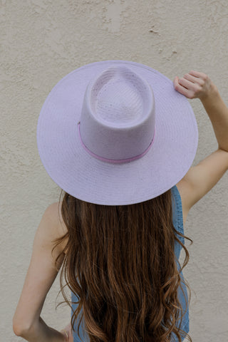 Simone Straw Rancher Hat / Lavender