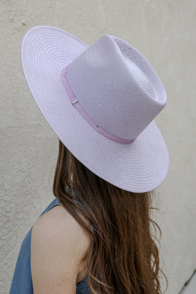 Simone Straw Rancher Hat / Lavender