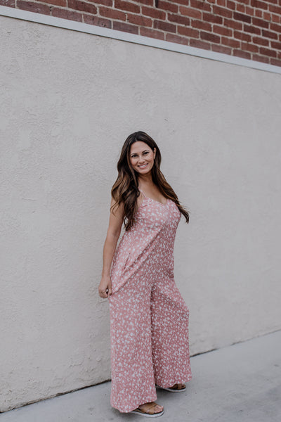 Make Me Blush Pleated Jumpsuit