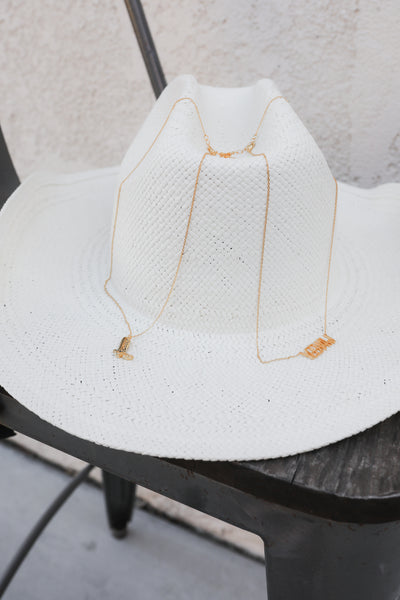 Rodeo Boot Message Necklace