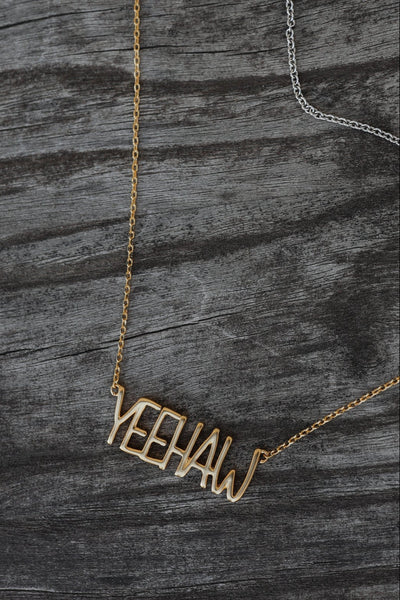 Yeehaw Message Necklace