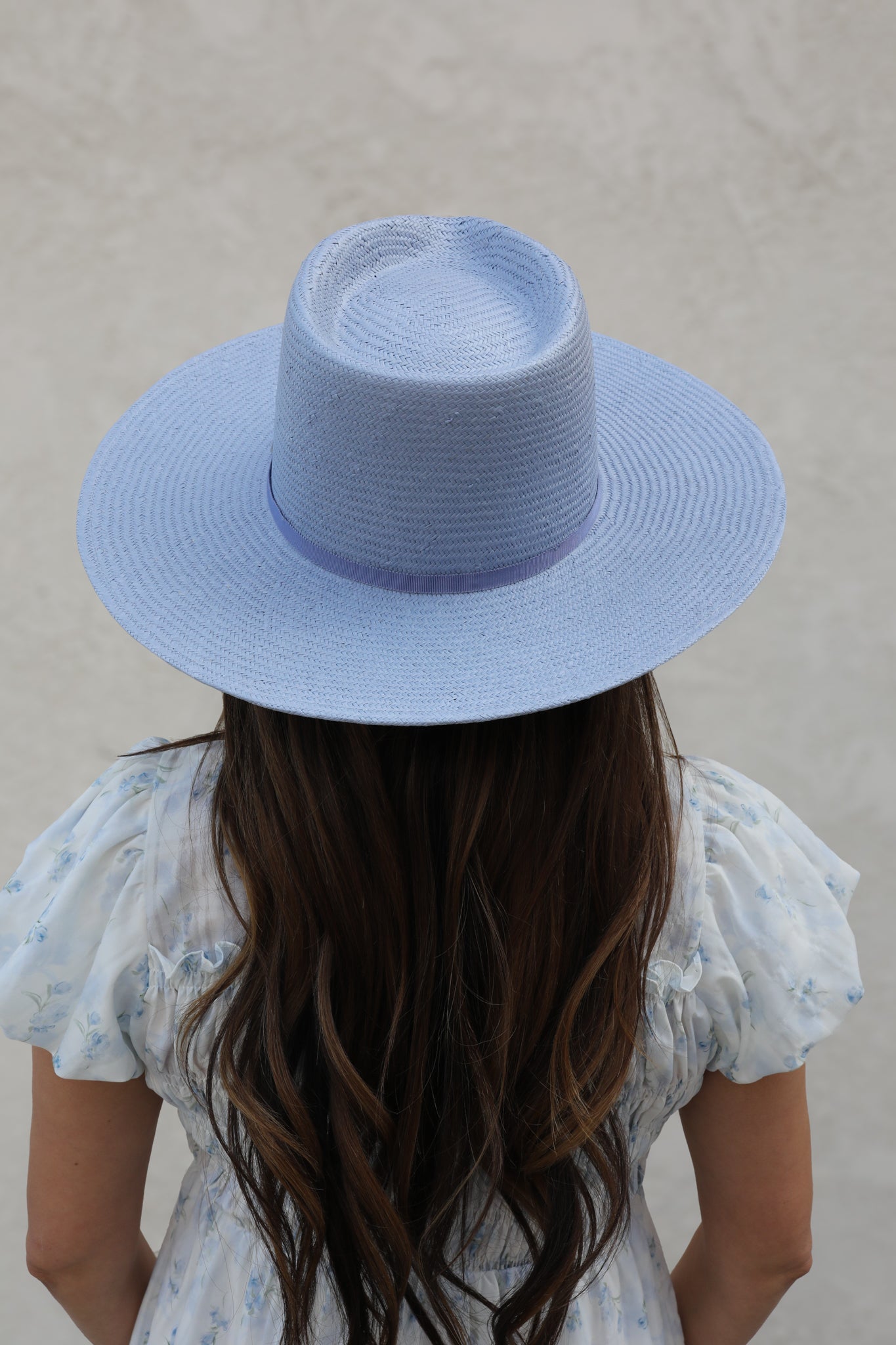 Simone Straw Rancher Hat / Periwinkle