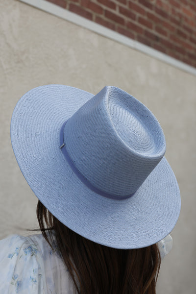 Simone Straw Rancher Hat / Periwinkle
