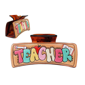 Teacher Leather Claw Hair Clip