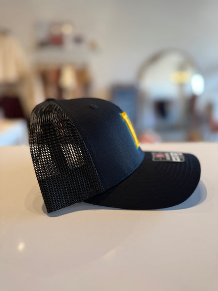 Richardson K Hat / Black, Gold, Green