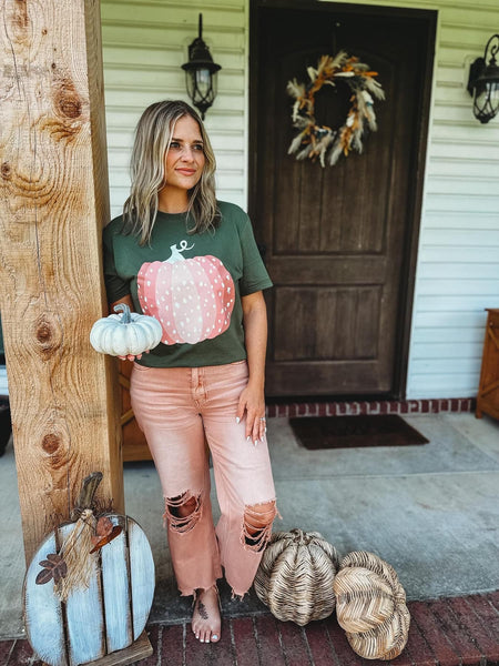 Blush Pumpkin Graphic Tee *final sale*