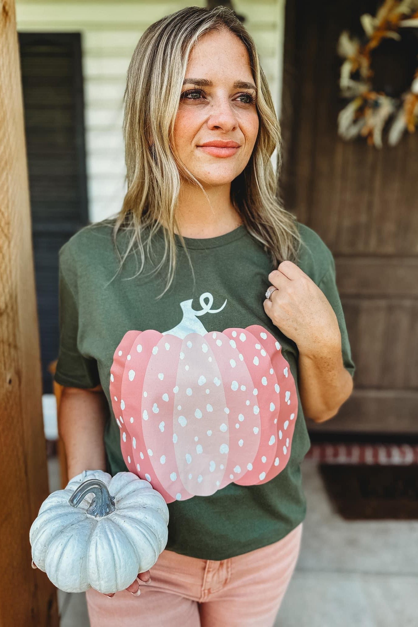 Blush Pumpkin Graphic Tee *final sale*