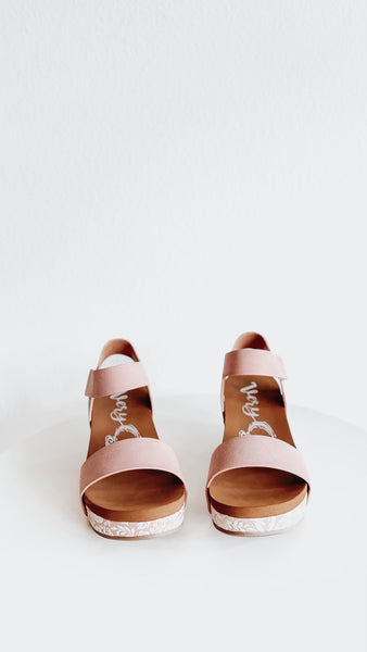 Devon Blush Platform Wedges