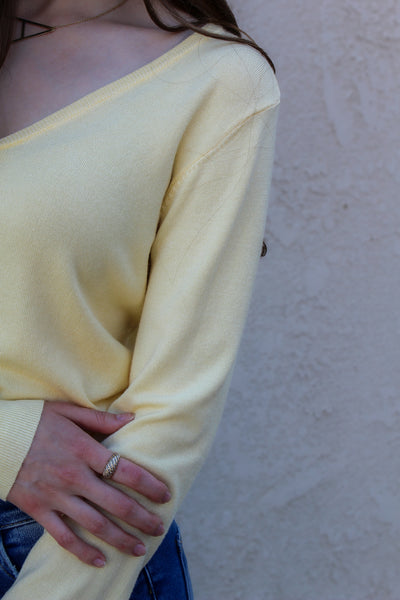 Sunshine Days Cardigan / Butter Yellow