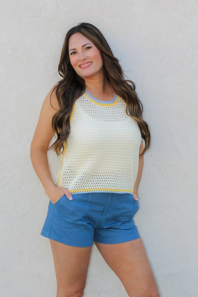 Natalie Big Pocket Denim Shorts