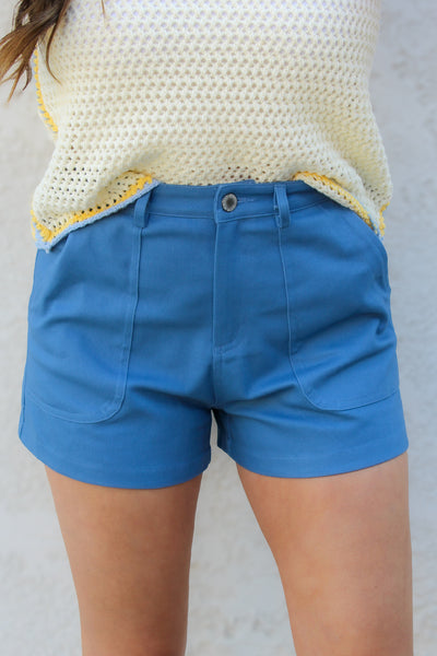 Natalie Big Pocket Denim Shorts