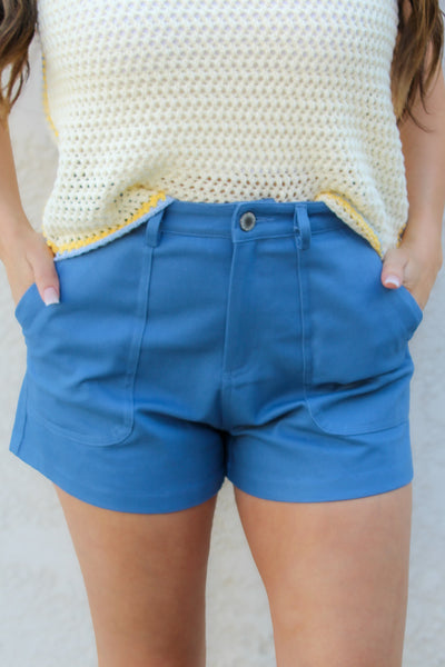 Natalie Big Pocket Denim Shorts