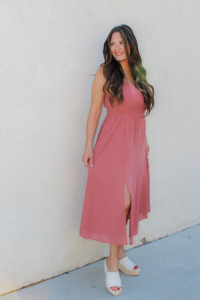 French Rose Midi Dress