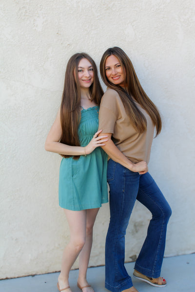Birmingham Cotton Romper / Teal Green