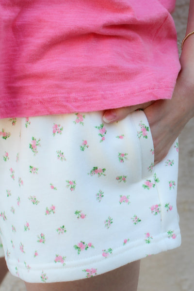 Ditsy Floral French Terry Shorts