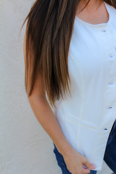 Haven Denim Vest / White