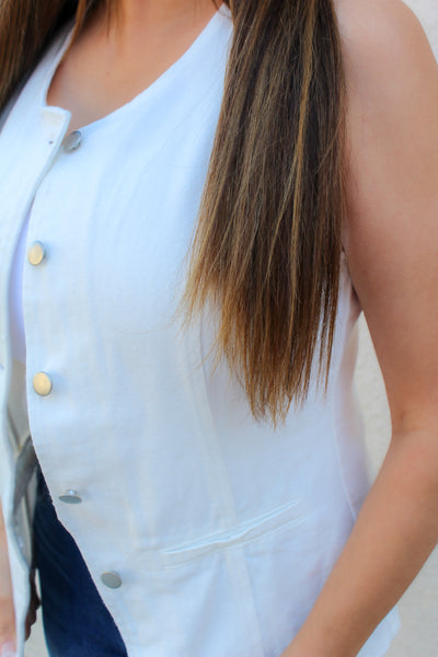 Haven Denim Vest / White