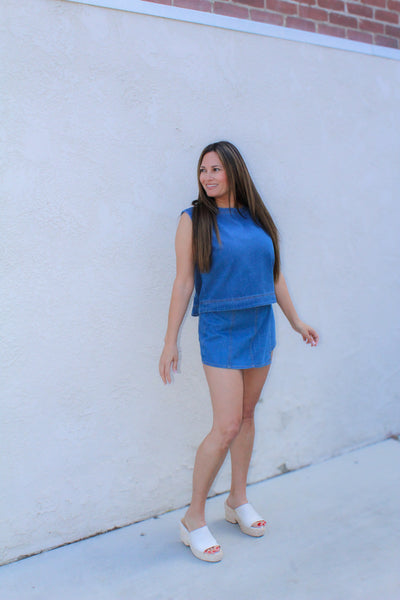 Laurie Denim Boxy Top