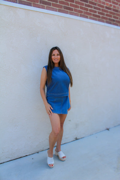 Laurie Denim Boxy Top